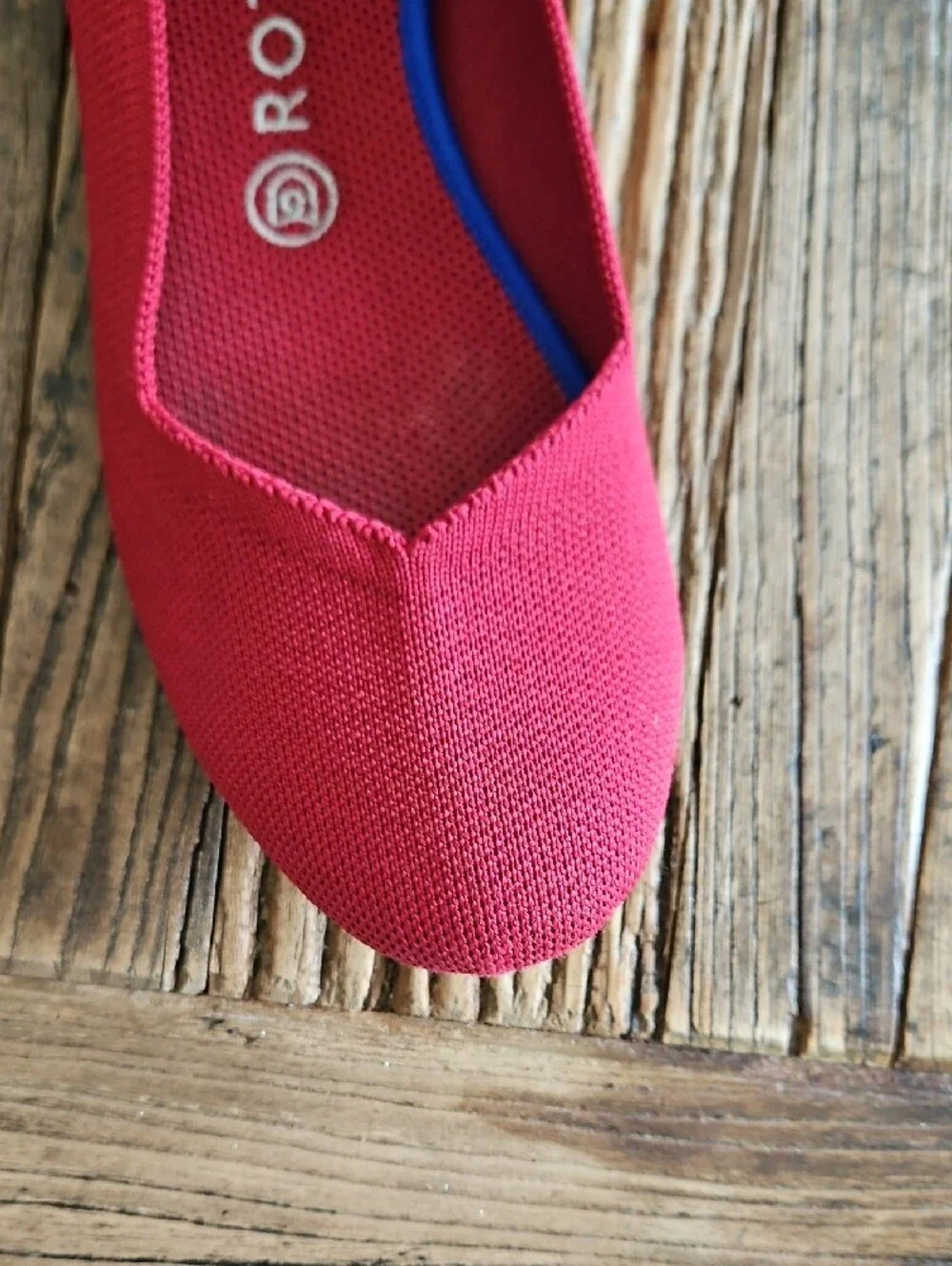 Rothy's Red Knit Round Toe Ballet Flats Size 9